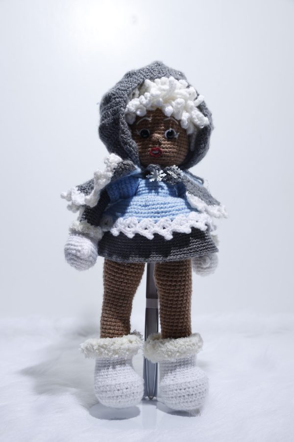 Collectible Amigurumi Crochet Snow Daughter Doll - Image 4