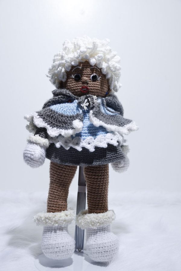 Collectible Amigurumi Crochet Snow Daughter Doll